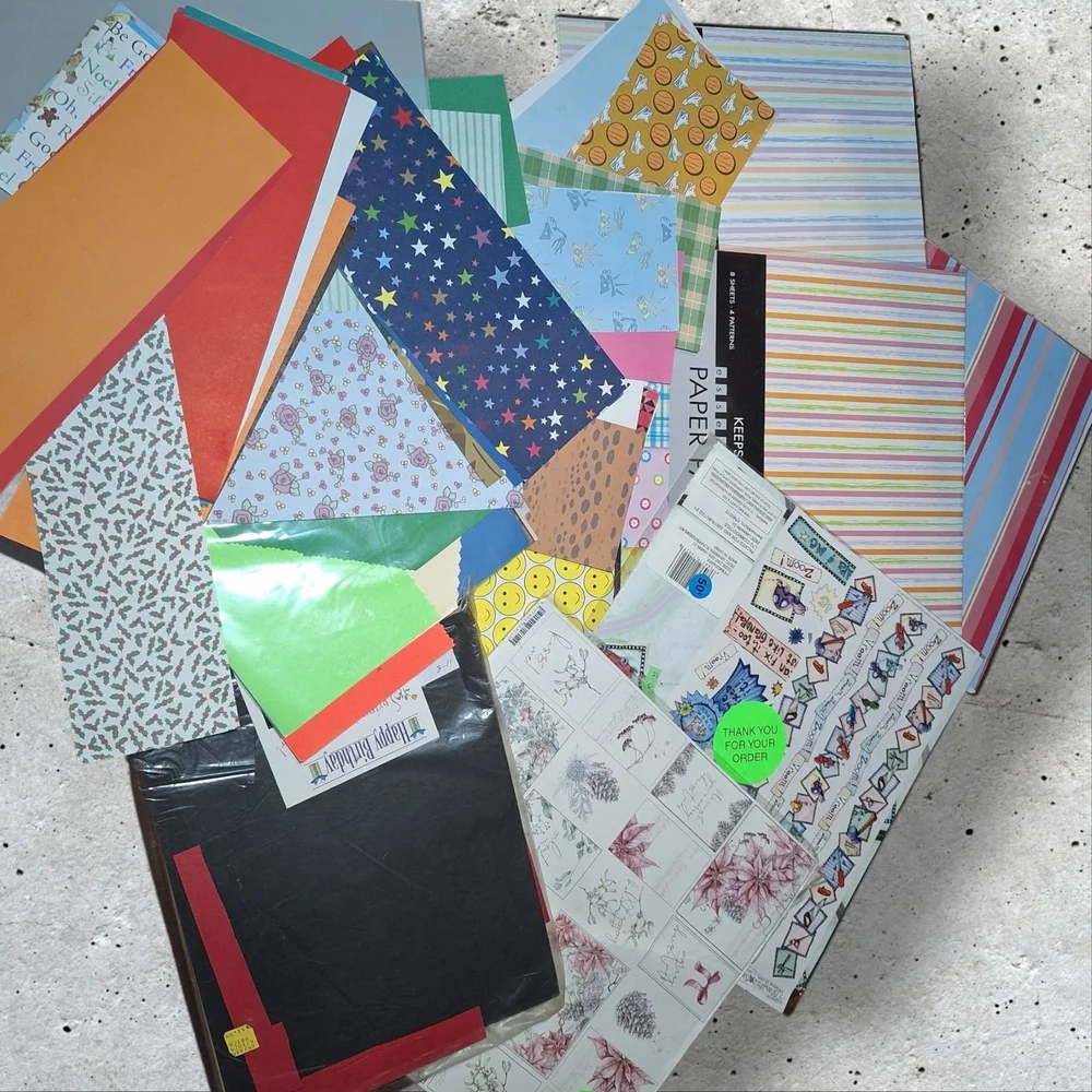 NEW Scrapbook Colorful Paper Set - Picture 6 of 6